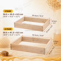 Outil d'apiculture : Boîte d'alimentation supérieure empilable en bois de sapin pour ruche Langstroth 50,5*41,3*8,5 cm
