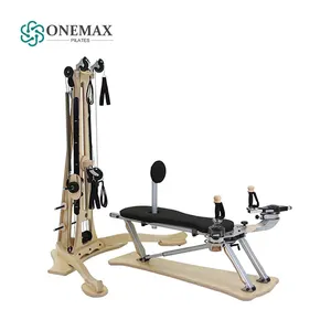 ONEMAX Pilates Pully Tower White Maple Pilates Divece Tower Swivel Chair Unit Home Use Pilates Equipment