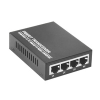 品质可靠 Inficomo RD-FE104 自适应 10/100Mbps 100M 媒体转换器 1310nm/1550nm 4 RJ45 端口以太网光纤