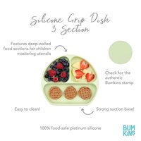 Assiette à ventouse en silicone pour bébé et tout-petit, compartimentée, sans BPA, pour l'autonomie alimentaire, compatible lave-vaisselle, écologique