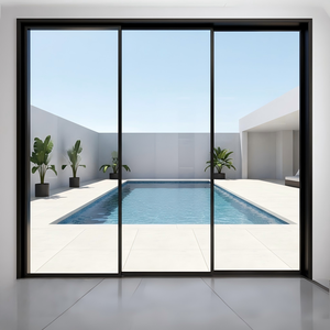 <span class=keywords><strong>Porte</strong></span> <span class=keywords><strong>coulissante</strong></span> en aluminium moderne avec système de glissière fluide, verre trempé de sécurité, cloison <span class=keywords><strong>intérieure</strong></span>, <span class=keywords><strong>isolation</strong></span> <span class=keywords><strong>phonique</strong></span> - Product Image 2