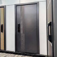 Nouvelle Arrivée 2027 - Porte Extérieure Moderne en Aluminium, Porte Pivotante de Sécurité en Acier Inoxydable Américain pour Maison