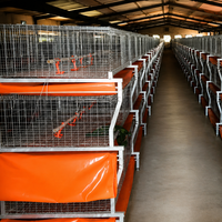 Nouvelle cage à poulets de chair en structure H, automatique, en acier galvanisé à chaud, multi-niveaux, équipement d'élevage avicole, grande structure commerciale