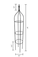 Obélisque de jardin en métal noir, treillis extérieur en fer pour plantes grimpantes, support pour roses et vignes, décoration de patio et de jardin