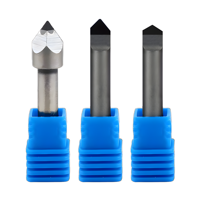 Factory Wholesale CNC Diamond Carving Cutter PCD Stone Engraving Bits for Granite Marble Relief Lettering Milling Tools ODM OEM
