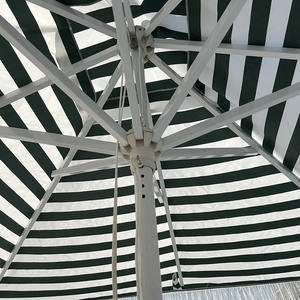 Sombrilla <span class=keywords><strong>de</strong></span> Playa Anti-UV Impermeable con Base, Sombrilla <span class=keywords><strong>de</strong></span> Patio a Rayas Impermeable, Azul y Blanco, Estilo Boho, con Borlas, para Exteriores - Product Image 3