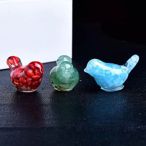Venta al por mayor nuevo diseño de animales artesanales de cristal gran <span class=keywords><strong>precio</strong></span> pequeños pájaros de resina tallados para regalos de decoración - Product Image 2