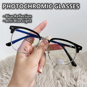 Lunettes de soleil photochromiques avec sourcil polarisé <span class=keywords><strong>anti</strong></span>-éblouissement TR lunette carrée photogray <span class=keywords><strong>anti</strong></span> <span class=keywords><strong>reflet</strong></span> femme lunettes <span class=keywords><strong>anti</strong></span> lumière bleue - Product Image 4