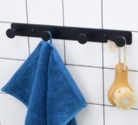 Porte-manteau mural en acier inoxydable Sondoly, crochets pour serviettes pour la salle de bain