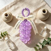 Savon artisanal parfumé aux raisins en cristal transparent, cadeau de la Saint-Valentin, savon avec nœud en corde tressée, boîte cadeau, emballage en vrac