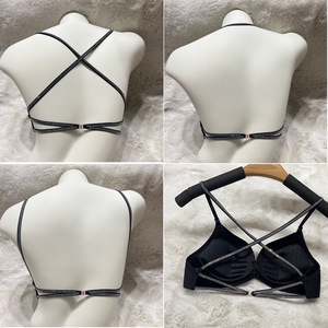 Nouveau soutien-gorge sans armatures push-up brillant et <span class=keywords><strong>sexy</strong></span> pour fille, avec boucles à l'avant et dos sculpté, style halter, pour un look tendance et pur. - Product Image 2