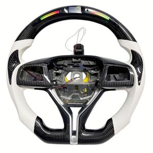 Volant personnalisé en fibre de carbone forgée avec LED pour <span class=keywords><strong>BMW</strong></span> E60 E63 M6 M5 E61 E64 525i 530 630 <span class=keywords><strong>650</strong></span> Série 5 Série 6 Sans airbag - Product Image 2