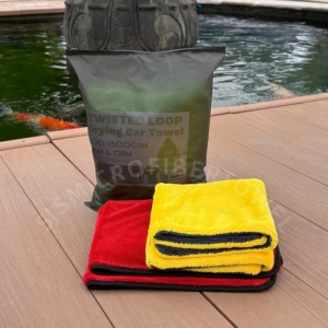 Toallas de Microfibra para Secado de Autos, 40*60cm, Tejidas, Absorbentes, de Secado Rápido, Suaves, con Bucle Retorcido - Product Image 1