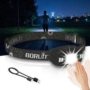 Lampe frontale légère étanche IP65 avec détecteur de mouvement, 350LM, rechargeable, <span class=keywords><strong>LED</strong></span>, pour course en extérieur avec <span class=keywords><strong>bandeau</strong></span> réglable - Product Image 1