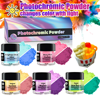 Lot de poudres photochromiques sensibles à la lumière de 5 ml pour la fabrication artisanale par injection de résine et silicone