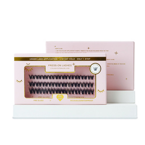 Extensions de cils individuelles en vison réutilisables, nouvelle marque privée, en gros, D Curl, pré-coupées, segmentées, kit de cils en cluster DIY - Product Image 2