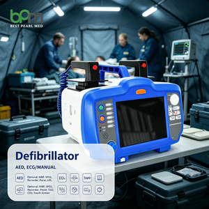 Défibrillateur portable Defixpress homologué CE, moniteur biphasique 360J et DAE avec imprimante intégrée, tout pour choc CC standard - Product Image 4