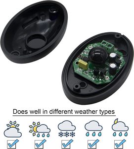 Sensor infrarrojo de seguridad, Detector de alarma automático de un solo haz, 12/24v, a prueba de agua, medio huevo, 20m,1 par - Product Image 3