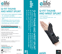 Attelle de poignet médicale E-Life E-WRR058 en mousse à cellules ouvertes respirante