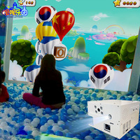 Jeu de Projection Murale Interactif de Balle Éclatante, Projecteur Virtuel 3D à Détection de Mouvement AR pour Enfants, Idéal pour Aire de Jeux Intérieure, Parc à Thème, Club