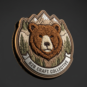 Toppa Ricamata Personalizzata in Ciniglia a Forma di Orso 3D, Distintivo a Tema Montagna e Foresta per Giacche, Zaini e Cappelli <span class=keywords><strong>da</strong></span> Campeggio Outdoor - Vendita all'Ingrosso - Product Image 1