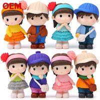 Set Figur Pasangan untuk Hiasan Kue, Miniatur Resin Plastik, Mainan Model Boneka, Dekorasi Kue Pernikahan, Ulang Tahun, Hari Jadi, Taman Peri