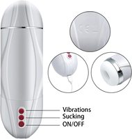 Godet de masturbation masculin à aspiration automatique avec 10 modes de vibration et 5 modes de succion - Manchon réaliste pour stimulation tactile - Jouet sexuel pour adulte