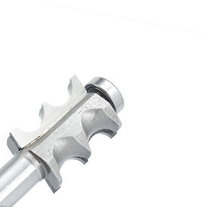 1/2 Shank 1/4 Radius Çift Kanallı Yuvarlak Saplı Tek Rulmanlı İki R Dışbükey Boncuklu Router Ucu Seti Kalıplama Ahşap İşleme Kesici - Product Image 4