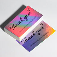 Merci élégant pour vos cartes de commande Cartes de visite personnalisées avec votre logo pour l'emballage de commerce électronique et l'appréciation du client