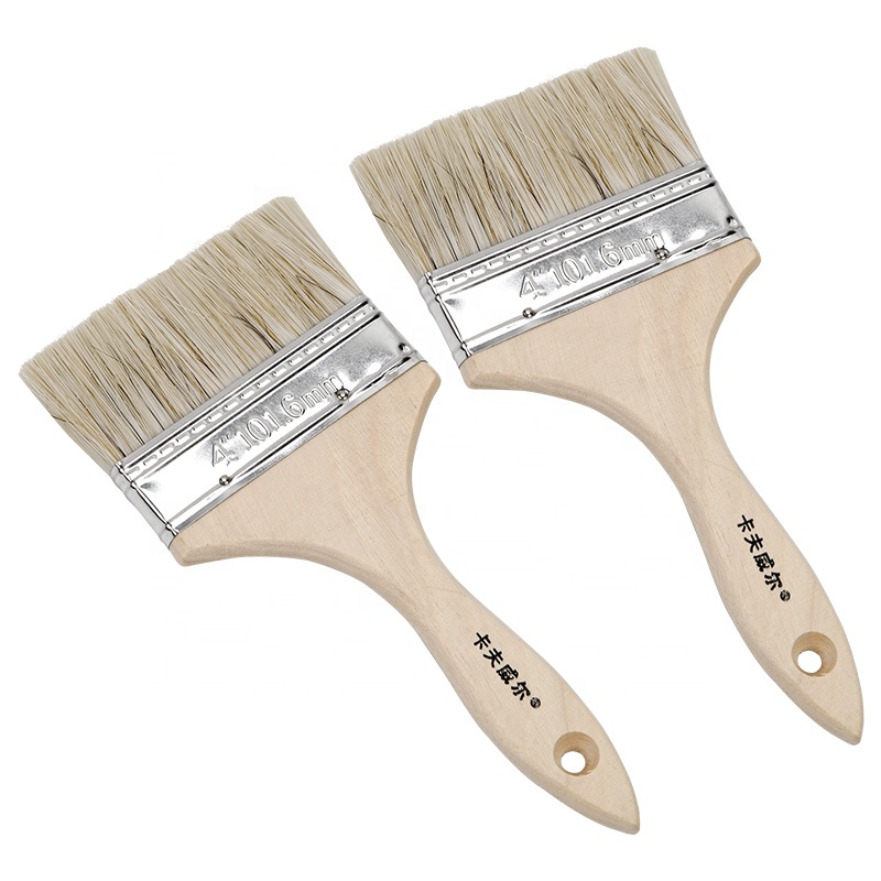 Китайский набор кистей для покраски стен с деревянной ручкой Kafuwell EM3213