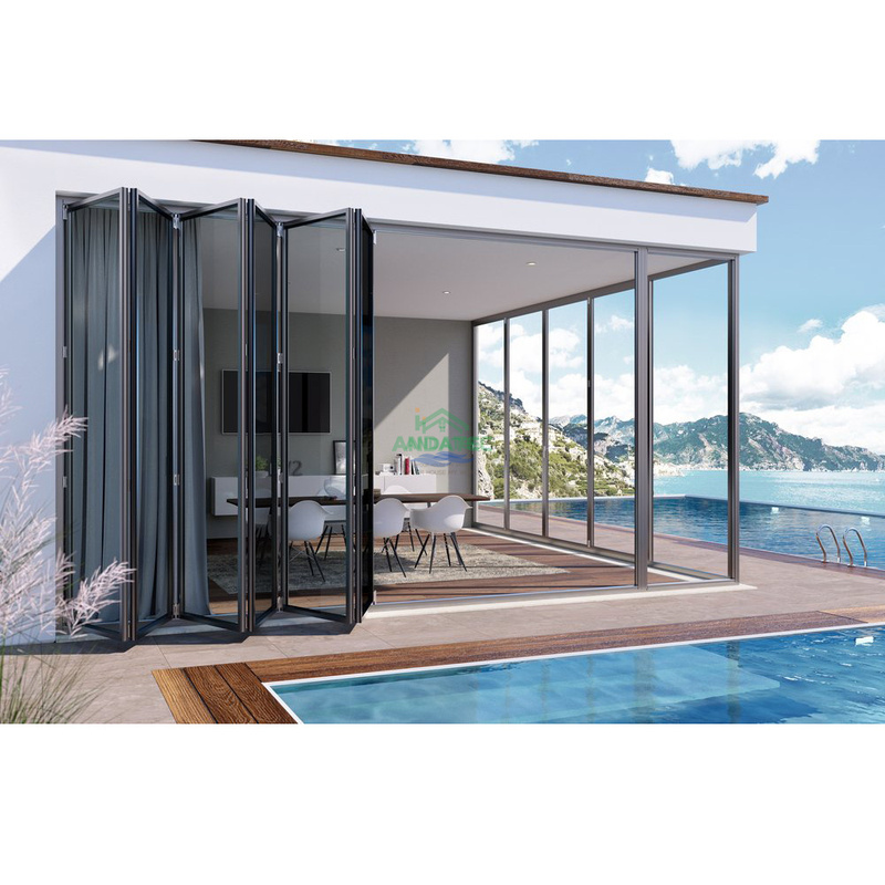 Aluminium Exterior Patio Accordion Glass Bi