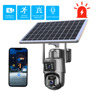 <b>Solar</b> Outdoor <b>CCTV</b> <b>Camera</b> Dual Lens 4mm Night Vision Color AI Human Detect Two Way Audio Waterproof Wireless Wi Fi Monitor - Product Image 3
