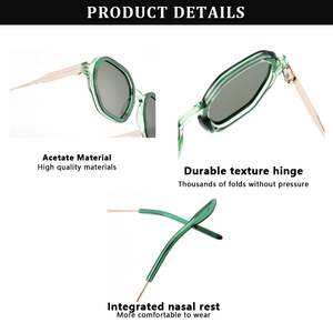 แว่นกันแดดกรอบกว้างทรงสี่เหลี่ยมผืนผ้าสุดอินเทรนด์สุดหรูสำหรับงานปาร์ตี้ UV400มีสีฟ้าสีทองสีแดงพร้อมส่ง - Product Image 5