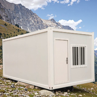 Maison conteneur modulaire préfabriquée en panneaux sandwich d'acier, détachable, respirante, rectangulaire, moderne, de 20 pieds, pour villa, hôtel, secours 1