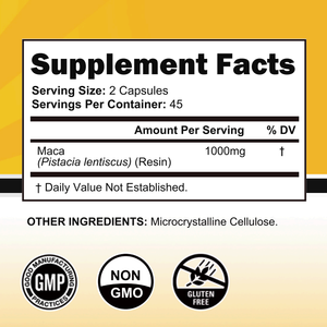 Mua 5 được 1 miễn phí chai người đàn ông năng lượng bổ sung thảo mộc Maca chiết xuất 1000mg Maca gốc viên nang - Product Image 2