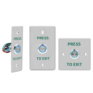 Zutrittskontrollsystem Ausgangsknopf Metallischer Edelstahl-Druckknopf mit LED-Licht Türöffner <span class=keywords><strong>Push</strong></span>-to-Exit-Taste - Product Image 1