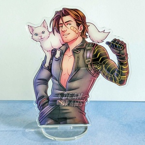 Figurine de personnage en acrylique OEM/ODM, support <span class=keywords><strong>Bucky</strong></span> en acrylique transparent double face, 5 pouces - Product Image 2