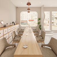 Service de design d'intérieur pour salons professionnels de manucure et de cils, plan de mise en espace pour boutique de beauté, studio de maquillage moderne, solution clé en main