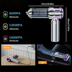 Aspirateur à moteur sans balais 16000PA Portable sans fil dépoussiérage en un clic aspirateur de voiture 100W avec dépoussiéreur - Product Image 2