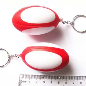 Mprinted <b>Cheap</b> Customized PU Rugby Stress Ball Key <b>Chain</b> Football Foam Ball Key Ring - Product Image 5