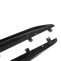 Side Skirt Serat Karbon Kering Model M8 SQ untuk BMW Seri 8 G14 G15 M8 F91 F92 2-Pintu 2020+ Body Kit Bumper Side Skirt