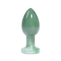 Dildo de Cristal de Cuarzo Rosa Natural, Amatista, Negro y Verde con Técnica de Grabado Tallado, Varita Yoni de Masaje Sanador para Mujeres
