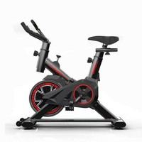Vélo d'appartement de fitness à domicile avec cadre en acier, volant d'inertie de 35 lb, guidon/siège réglables, écran LED, cyclisme intérieur silencieux