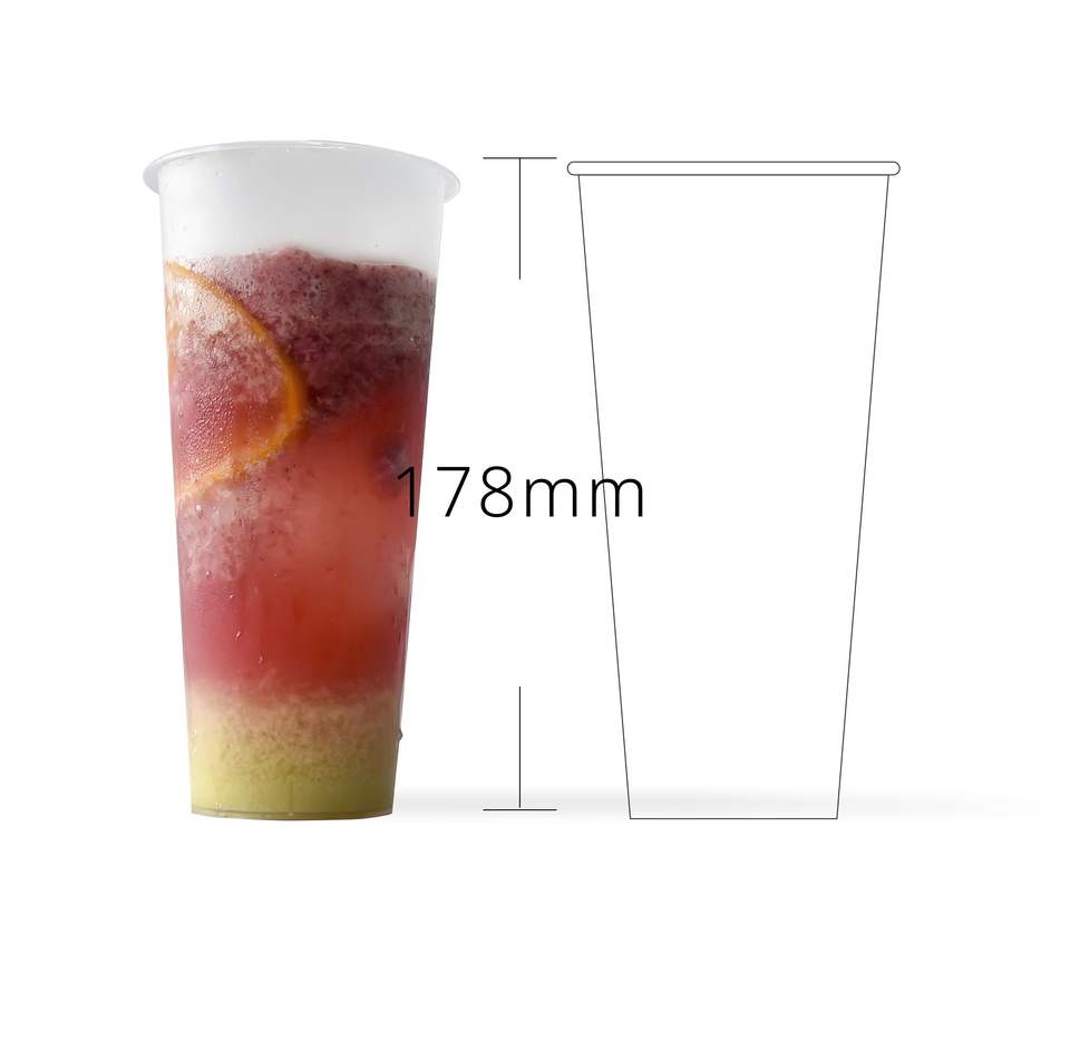 Customized 24 Oz 700ml PP Cups for Bubble Milk Tea Drinks