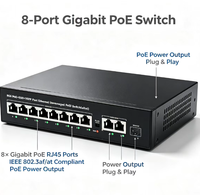 8+1+2 PoE-Switch für Hotel Büro Schule Kleinunternehmen Netzwerkzugang PoE-Betriebene Geräte