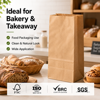 Bolsa de Alimentos con Fondo Cuadrado, Ecológica, Compostable, 100% Reciclable, Versátil, Clásica y Exquisita, para Envasar Frutos Secos, Especias y Hierbas