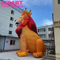 Animal gonflable réaliste de lion, lion gonflable géant pour annoncer la décoration