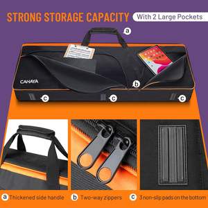 Estuche para Teclado de Muestra Gratuita, Funda Protectora Acolchada de 10 mm para Teclado de Piano con Correas Ajustables de Mochila - Product Image 5