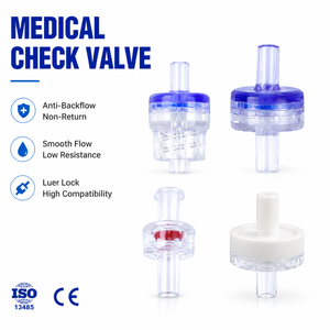 <span class=keywords><strong>Valve</strong></span> <span class=keywords><strong>anti</strong></span>-<span class=keywords><strong>retour</strong></span> haute pression femelle Luer Lock pour injection de contraste médical CE ISO13485 - Product Image 2