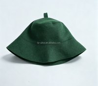 Topi Sauna Ramah Lingkungan dari Wol Merino yang Lembut, Dapat Digunakan Kembali, dengan Logo & Pola Kustom untuk Dewasa, Melindungi Rambut dari Panas Tinggi saat SPA